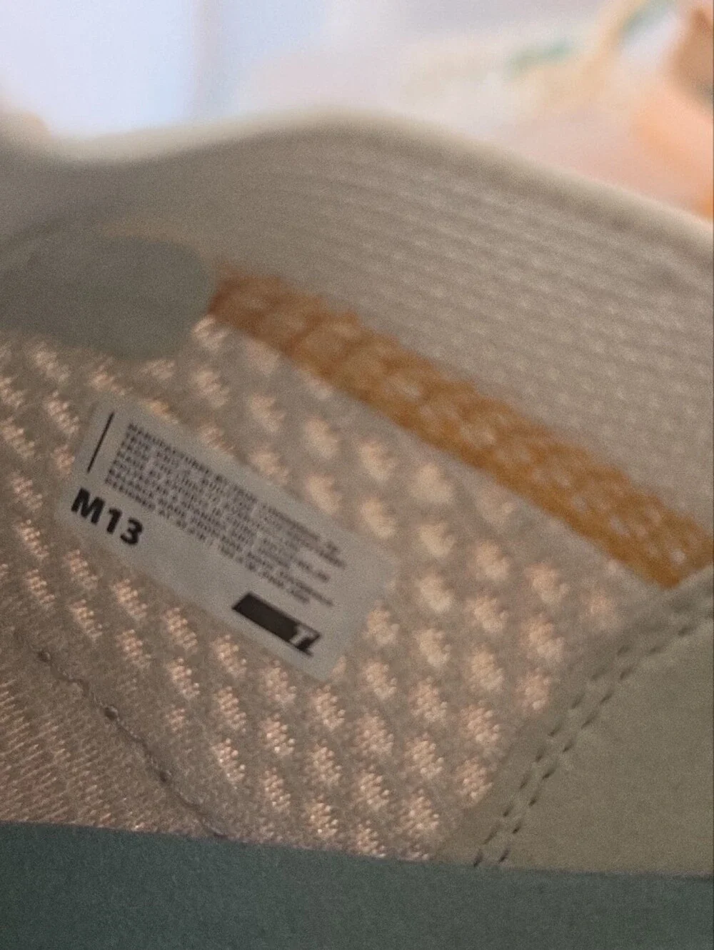 True Men's Cream and Tan Knit Sneaker with Sage Accents